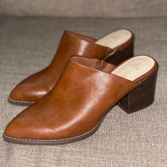Women’s Faux Leather Mules - Picture 1 of 4